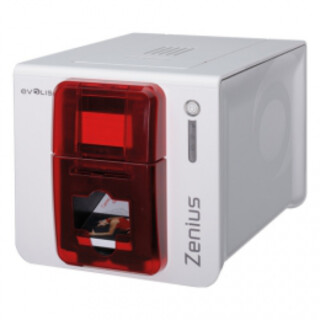 Evolis Zenius Evolis Zenius Expert, einseitig, 12 Punkte/mm (300dpi), USB, Ethernet, MSR, MKL, rot
